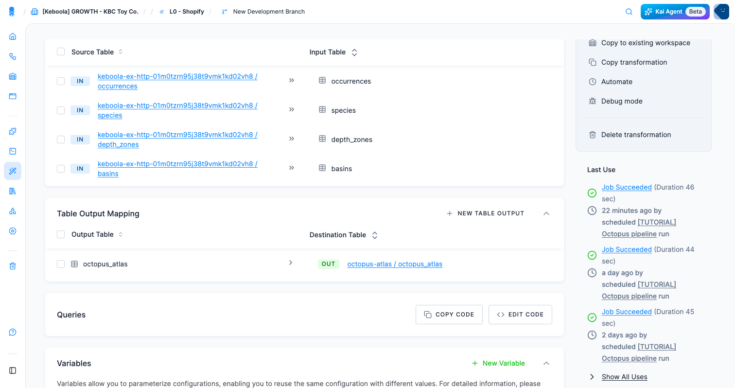 Screenshot - The finished output mapping